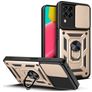 Mobigear Armor Ring Cam Slide Samsung Galaxy M53 Hoesje Hardcase Backcover Shockproof met Ringhouder - Goud