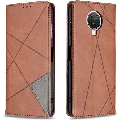 Mobigear Rhombus Slim Nokia G10 Hoesje Bookcase - Bruin