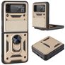 Mobigear Armor Ring Samsung Galaxy Z Flip 3 Hoesje Hardcase Backcover Shockproof met Ringhouder - Goud