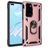 Mobigear Armor Ring Huawei P40 Hoesje Hardcase Backcover Shockproof met Ringhouder - Roségoud