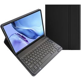 Mobigear Keys Samsung Galaxy Tab S10 Ultra Hoes QWERTY Bluetooth Toetsenbord Bookcase + Stylus Houder - Zwart