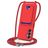 Mobigear Lanyard Card Samsung Galaxy S24 FE Siliconen Hoesje met koord en Pasjeshouder - Rood
