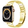 Mobigear Lissabon Stalen Apple Watch Bandje Vouwsluiting - 49/46/45/44 mm - Goud