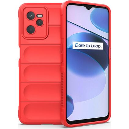 Mobigear Bumpy Realme C35 Hoesje Flexibel TPU Backcover - Rood