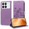 Mobigear Flowers POCO X6 Pro Hoesje Bookcase Portemonnee - Paars