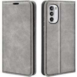 Mobigear Retro Slim Motorola Moto G82 Hoesje Bookcase Portemonnee - Grijs