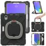 Mobigear RingGuard iPad Mini 6 (2021) Hoes Hard Kunststof,Siliconen Backcover + Stylus Houder + Schouderband + Standaard - Zwart