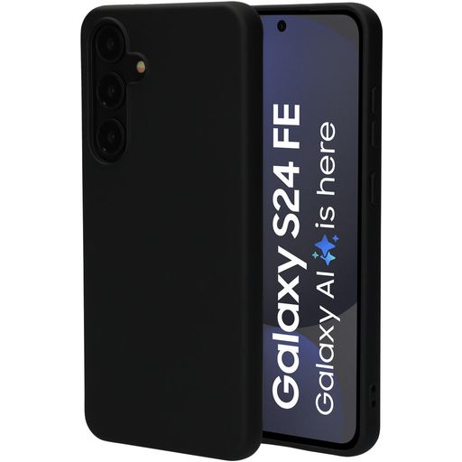 Mobiparts Samsung Galaxy S24 FE Siliconen Hoesje Backcover - Zwart