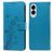 Mobigear Flowers Samsung Galaxy S25 Edge Hoesje Bookcase Portemonnee - Blauw