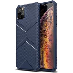 Mobigear Diamond iPhone 11 Pro Max Hoesje Flexibel TPU Backcover - Blauw