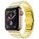Mobigear Madrid Stalen Apple Watch Bandje Vouwsluiting - 42/41/40/38 mm - Goud