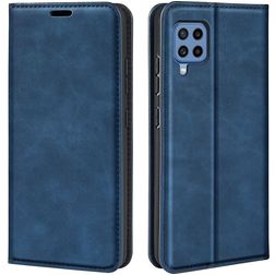 Mobigear Retro Slim Samsung Galaxy M22 Hoesje Bookcase Portemonnee - Blauw