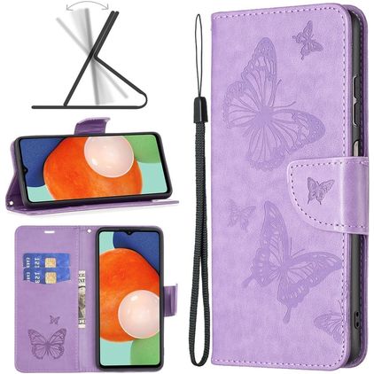 Mobigear Butterfly Samsung Galaxy A13 4G Hoesje Bookcase Portemonnee - Paars