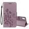 Mobigear Flowers iPhone XR Hoesje Bookcase Portemonnee - Paars