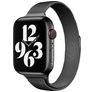 Mobigear Slim Loop Milanese Apple Watch Bandje Magneetsluiting - 42/41/40/38 mm - Zwart