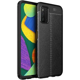 Mobigear Luxury Samsung Galaxy A03s Hoesje Flexibel TPU Backcover - Zwart