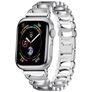 Mobigear Vienna Stalen Apple Watch Bandje Vouwsluiting - 42/41/40/38 mm - Zilver