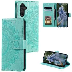 Mobigear Mandala Samsung Galaxy S25 FE Hoesje Bookcase Portemonnee - Groen