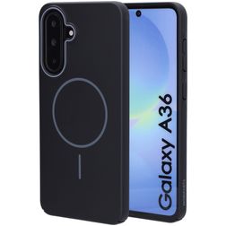 Mobiparts Slim Line Samsung Galaxy A36 MagSafe Hoesje Hardcase Backcover - Onyx Black