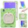 Mobigear RingGuard iPad Mini 7 (2024) Hoes Hard Kunststof,Siliconen Backcover + Stylus Houder + Schouderband + Standaard - Groen