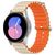 Mobigear Ocean Siliconen Smartwatch Bandje Gespsluiting - Universeel 22 mm connector - Oranje / Sterrenlicht