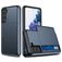 Mobigear Card Samsung Galaxy S21 Plus Hoesje Hardcase Backcover Shockproof met Pasjeshouder - Donkerblauw