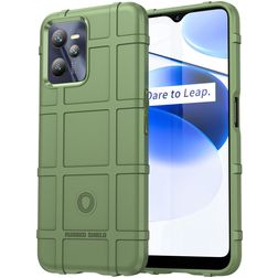 Mobigear Rugged Shield Realme C35 Hoesje Flexibel TPU Backcover Shockproof - Groen