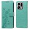 Mobigear Flowers OPPO Find X9 Hoesje Bookcase Portemonnee - Groen