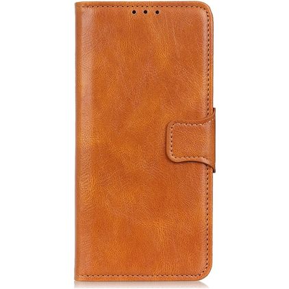 Mobigear Classy OPPO Reno 4 Hoesje Bookcase Portemonnee - Cognac