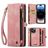 Caseme 008 iPhone 15 Pro Max Hoesje Uitneembare 2in1 Bookcase Portemonnee - Roze