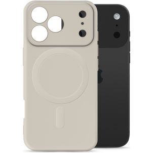 My Style Protective Flex iPhone 17 Pro Max MagSafe Hoesje Flexibel TPU Backcover - Antique White