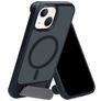 Mobiparts Hardcover iPhone 14 MagSafe Hoesje Hardcase Backcover met Standaard - Satin Black