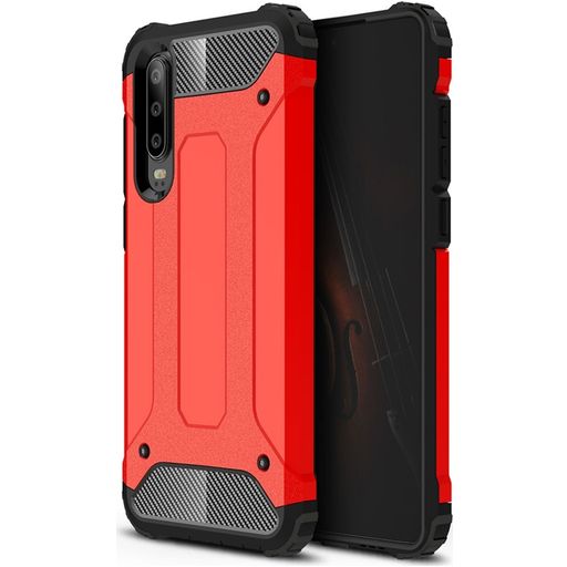 Mobigear Outdoor Huawei P30 Hoesje Hardcase Backcover Shockproof - Rood