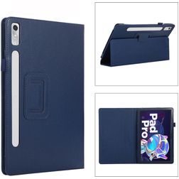 Mobigear Classic Lenovo Tab P11 Pro Gen 2 Hoes Bookcase + Stylus Houder - Donkerblauw