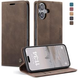 CaseMe 013 iPhone 17 Hoesje Bookcase Portemonnee - Coffee