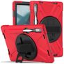 Mobigear SureGrip XGuard Lenovo Tab P11 Pro Gen 2 Hoes Hard Kunststof,Siliconen Backcover + Stylus Houder + Standaard - Rood
