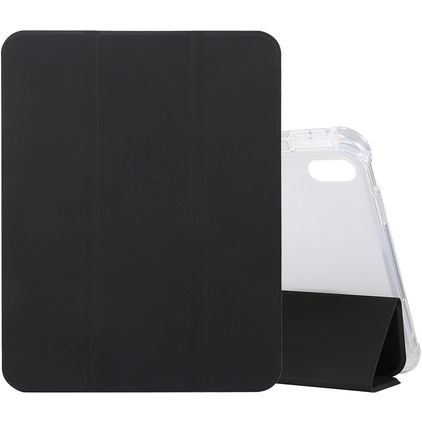 Mobigear Tri-Fold Gel iPad 10 (2022) Hoes TPU,Kunstleer Bookcase + Stylus Houder - Zwart