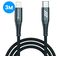 Mobigear Nylon USB-C naar Apple Lightning Kabel MFI 3 m - Zwart