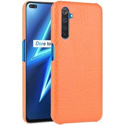 Mobigear Croco Realme X50 Pro Hoesje Hardcase Backcover - Oranje
