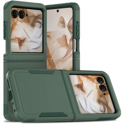 Mobigear Heavy Armor Motorola Razr 50 Hoesje Hardcase Backcover Shockproof - Donkergroen