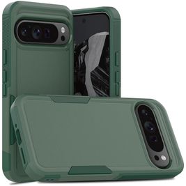 Mobigear Heavy Armor Google Pixel 9 Pro XL Hoesje Hardcase Backcover Shockproof - Donkergroen