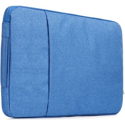 Mobigear Denim Zipper Laptop Sleeve (max 23 cm x 31 cm) Laptop hoes - Blauw