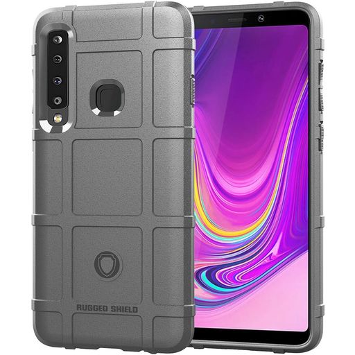 Mobigear Rugged Shield Samsung Galaxy A9 (2018) Hoesje Flexibel TPU Backcover Shockproof - Grijs