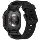 Mobigear Explorer Siliconen Apple Watch Bandje Gespsluiting - 49/46/45/44 mm - Zwart