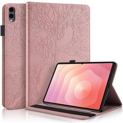 Mobigear Tree Samsung Galaxy Tab S11 Ultra Hoes Bookcase + Stylus Houder - Roségoud