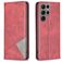 Mobigear Rhombus Slim Samsung Galaxy S25 Ultra Hoesje Bookcase - Rood