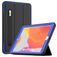 Mobigear Tri-Fold Folio iPad 9 (2021) Hoes Hard Kunststof,TPU Bookcase + Stylus Houder - Zwart / Blauw