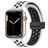 Mobigear Sport Plus Mag Siliconen Apple Watch Bandje Magneetsluiting - 42/41/40/38 mm - Zwart / Wit