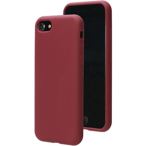 Mobiparts iPhone SE (2020) Siliconen Hoesje Backcover - Plum Red