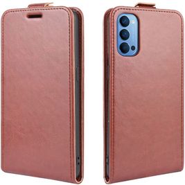 Mobigear OPPO Reno 4 Hoesje Flipcase - Bruin